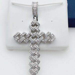 925 Sterling Silver Plated CZ Pendant, EVBRS585